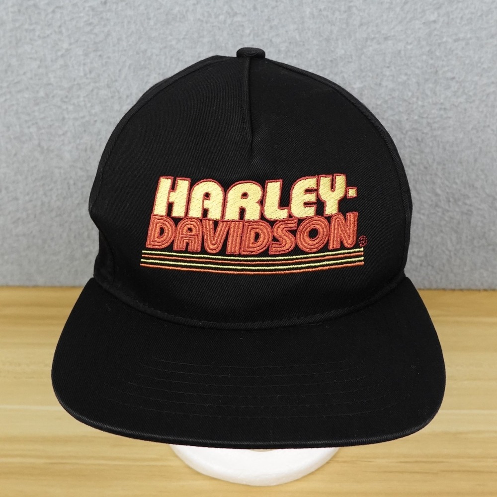 Vintage Harley Davidson Hat SnapBack Black Embroidered Cap San Antonio, TX Retro